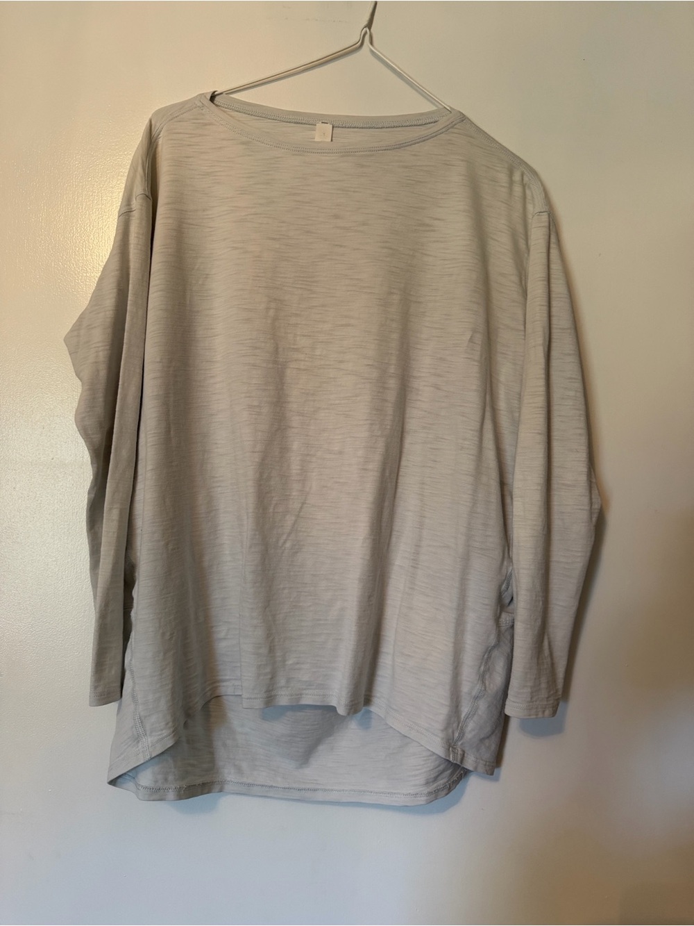 Light Mint Green Women's Long Sleeve Lululemon “Back in Action” Crewneck Top